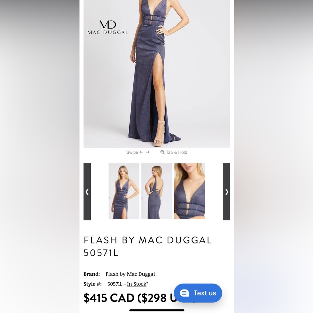 Mac Duggal Purple Long Prom Dress
